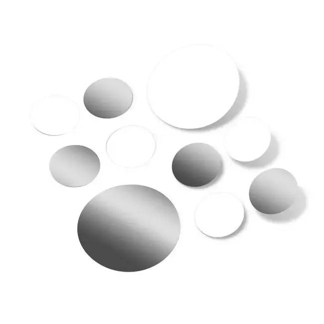 White And Metallic Silver Removable Circle Stickers – Fun Polka Dot Wall Decals For Kids Rooms
