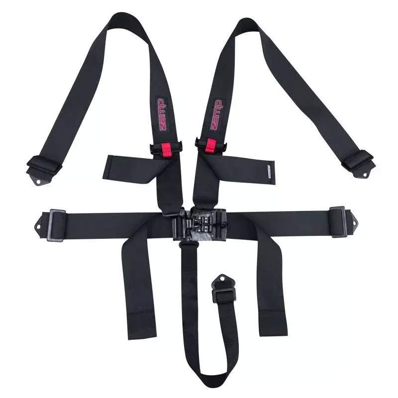 Zamp 5-Point Latch & Link Harness - 3" - Pull Down Adjust - Bolt-In/Wrap Around - Black